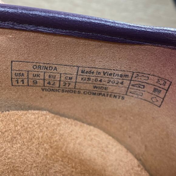 Vionic Orinda Ballet Flats Women's 11 Wide Plum Purple Square Toe Comfort Shoes - Picture 8 of 8
